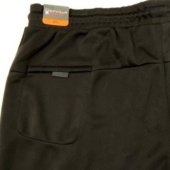 Spyder Active Pull On Jogger Pants Mens size XXL Elastic Waist Pockets Black - Picture 7 of 12